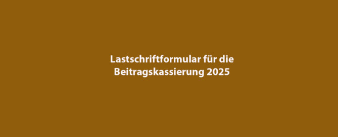 Umstellung auf das Lastschriftverfahren