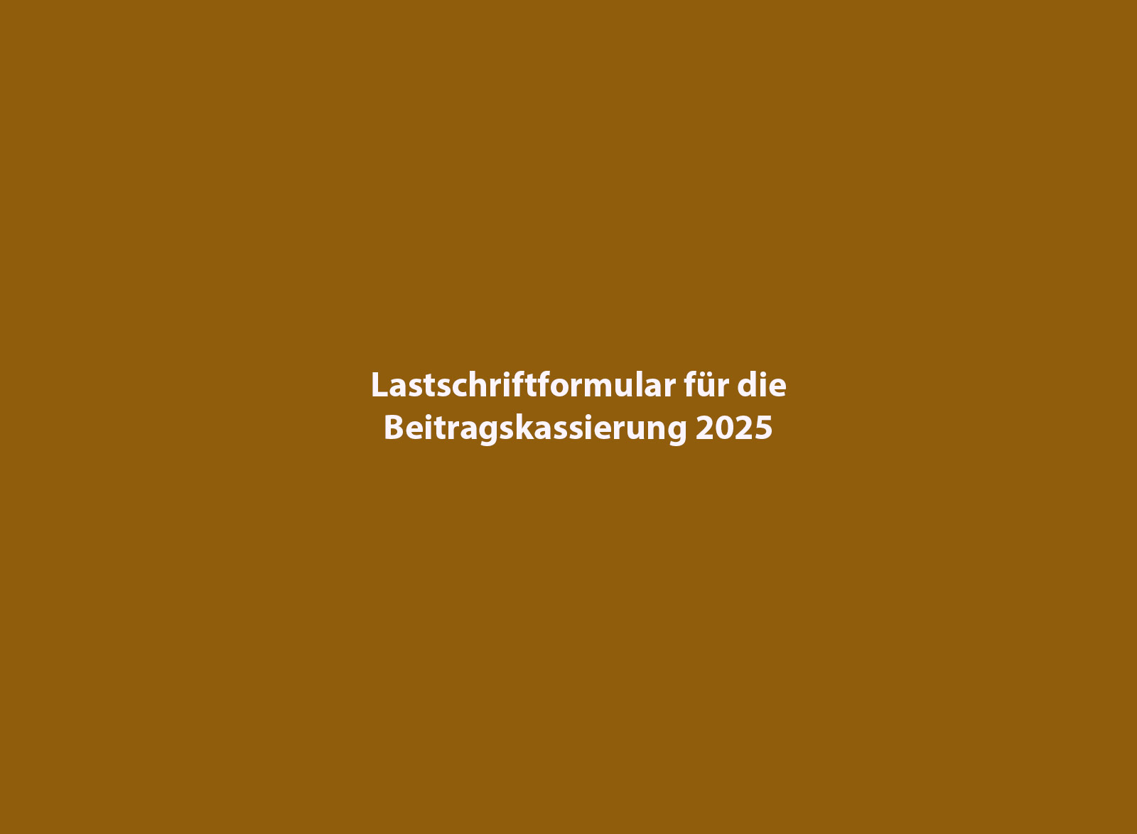 Umstellung auf das Lastschriftverfahren