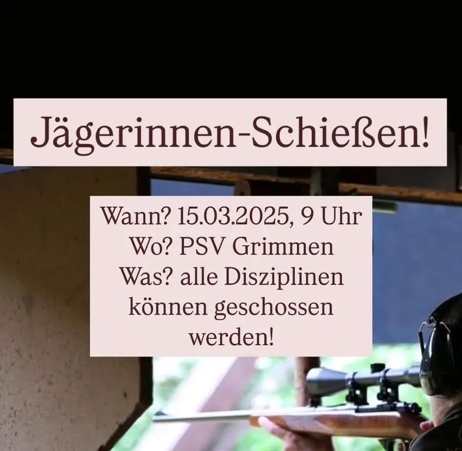 Jaegerinnen-Schiessen Einaldung