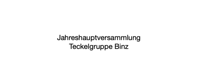 Jahreshauptversammlung Teckelgruppe Binz