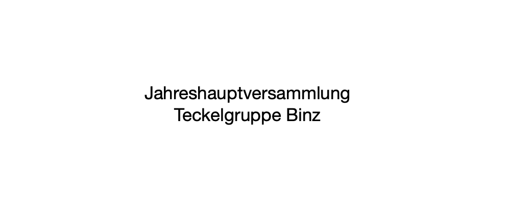 Jahreshauptversammlung Teckelgruppe Binz
