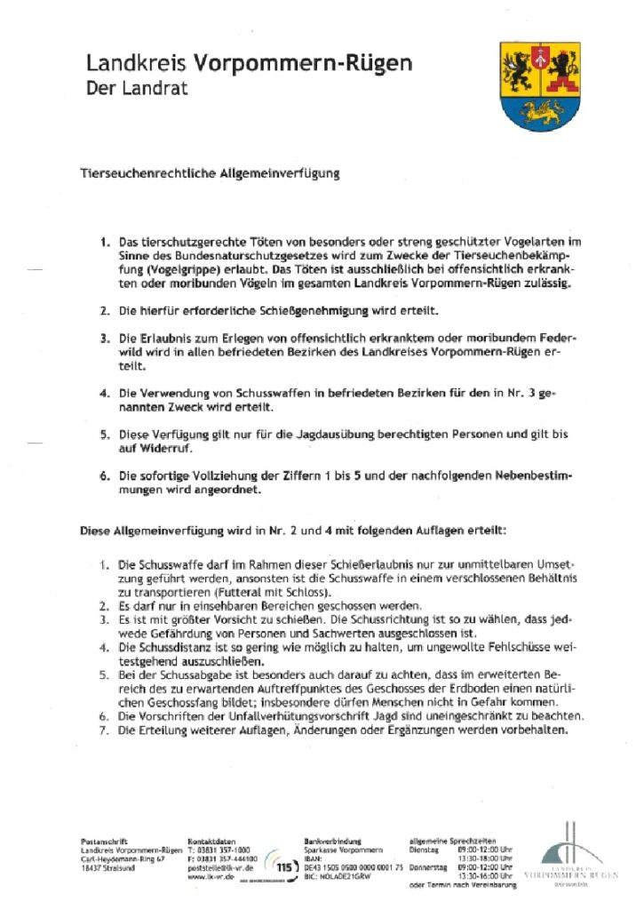 Allgemeinverfügung Tierseuche Vogelgrippe-1